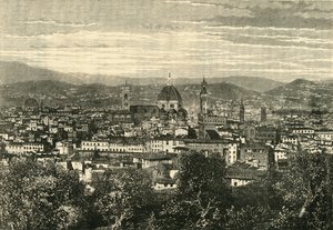 Pohled na Florencii z Belvederu, 1890. od Unbekannt