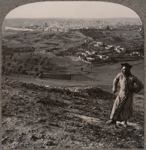 Pohled na Jeruzalém z hory Scopus, c1900 od Unbekannt