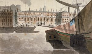 Pohled na Custom House od řeky Temže, City of London, 1810 od Unbekannt