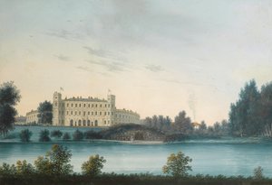 Pohled na palác v Gatchina, počátek 19. století od Unbekannt