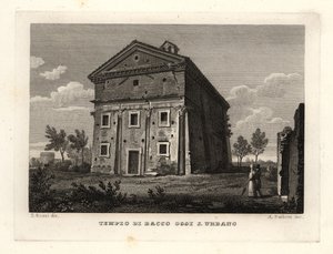 Pohled na Bakchův chrám v Římě, nyní sv od Unbekannt