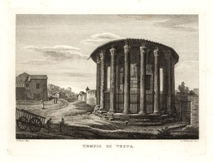 Pohled na chrám Vesta, Tempio di Vesta, Řím od Unbekannt