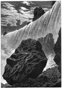 Pohled na vodopády Niagara, 1877 od Unbekannt