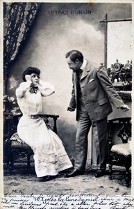 Vintage francouzská pohlednice, c1900 od Unbekannt