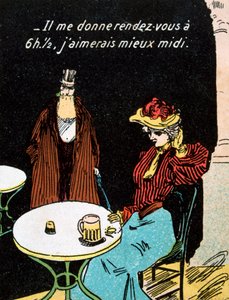 Vintage francouzská pohlednice, c1900 od Unbekannt