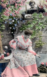 Vintage francouzská pohlednice, c1900 od Unbekannt