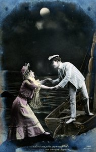 Vintage francouzská pohlednice, c1900 od Unbekannt