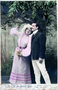 Vintage francouzská pohlednice, c1900 od Unbekannt