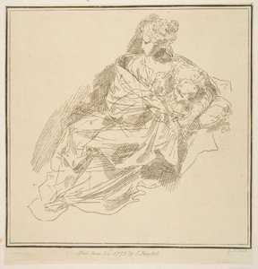Panna a dítě, 1775. od Unbekannt