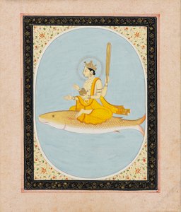 Višnu jako rybí avatar, Matsya, 1805-1815 od Unbekannt