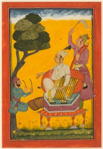 Vivaca Ragaputra, list ze série Ragamala, c. 1700-1720. od Unbekannt