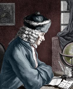 Voltaire, francouzský autor, dramatik, satirik a spisovatel 18. století od Unbekannt