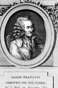Voltaire, francouzský autor, dramatik, satirik a spisovatel 18. století od Unbekannt