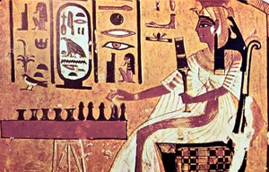 Nástěnná malba z hrobky Nefertari, Théby, Starověký Egypt, 19. dynastie, 13. století před naším letopočtem od Unbekannt