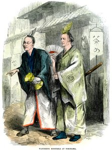 Potulní pěvci v Jokohamě, Japonsko, 1864 od Unbekannt