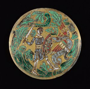Válečník bojující s drakem, c. 1170-1180. od Unbekannt