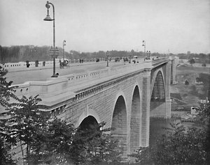 Washington Bridge, Harlem River, New York, c1897. od Unbekannt