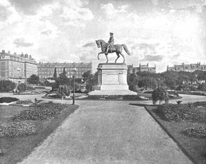 Washington Statue, Public Garden, Boston, USA, c1900. od Unbekannt