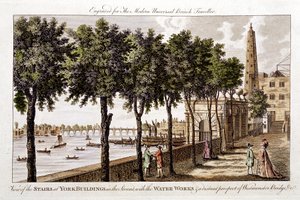 Vodárna v York Buildings, Strand, dodávající vodu do Londýna z Temže, 1790 od Unbekannt