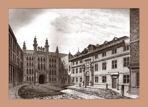 Západní pohled na Guildhall Chapel a Blackwell Hall, 1886 od Unbekannt