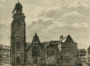 Západní pohled na starý kostel sv. Martins-in-the-Fields, zbořený v roce 1721, 1881. od Unbekannt