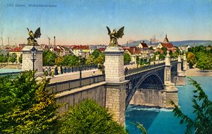 Wettstein Bridge, Basilej, Švýcarsko, c1936 od Unbekannt