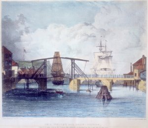 Whitby harbour, Yorkshire, u ústí řeky Esk, c1833 od Unbekannt