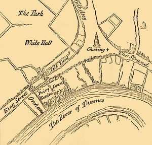 Whitehall za vlády Jindřicha VIII., 1881. od Unbekannt