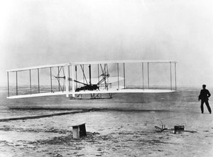 Wilbur a Orville Wright a první motorový let, Severní Karolína, 17. prosince 1903 od Unbekannt