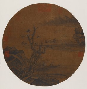 Divoké husy sestupující do písčiny, možná dynastie Ming, 1368-1644. od Unbekannt