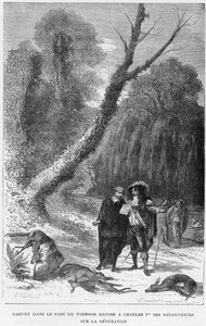 William Harvey, anglický lékař, ve Windsor Park, 17. století 1870 od Unbekannt