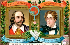 William Shakespeare a Lord Byron, c1900 od Unbekannt
