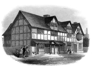 Dům Williama Shakespearese, Stratford-upon-Avon, Warwickshire, konec 19. století od Unbekannt