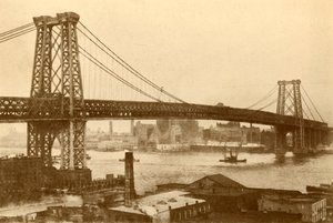 Williamsburg Suspension Bridge, New York, c1930. od Unbekannt