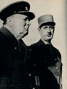 Winston Churchill a generál De Gaulle, červen 1940, 1945. od Unbekannt