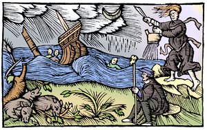 Čarodějnice vyvolává bouři, 1562 od Unbekannt