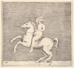 Žena na chovném koni, publikoval ca. 1599-1622. od Unbekannt