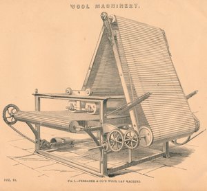 Stroje na výrobu vlny: Ferrabee & Co.s Wool Lap Machine, c1880 od Unbekannt