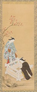 Mládí a panna u studny, období Edo, 1615-1868. od Unbekannt
