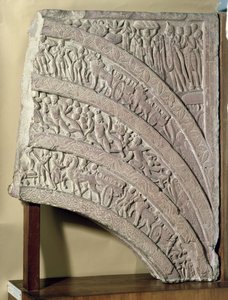 Architrave z brány, červený pískovec, Mathura, UP, 2. století našeho letopočtu od Unbekannt Unbekannt