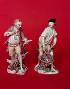 Chelsea postavy opilých rybářů podle originálů Míšně kolem roku 1755 od Unbekannt Unbekannt