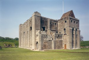 Vnější pohled na pevnost, Castle Rising, Norfolk, postavený kolem roku 1138 od Unbekannt Unbekannt