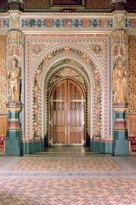 Houses of Parliament, vchod do Robing Room, Royal Gallery, c.1841, Sir Charles Barry, (1795-1860) & Augustus Pugin, (1812-52) Westminster, Londýn, Velká Británie od Unbekannt Unbekannt