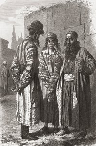 Židé z Taškentu, hlavního města Uzbekistánu, ilustrace z 