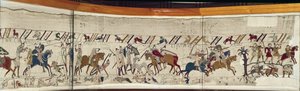 Král Harold je zabit a Angličané letí, Bayeux Tapestry od Unbekannt Unbekannt