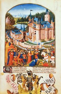 Ms 8266 f.281 Siege of the Chateau of Derval od Pierre La Baud od Unbekannt Unbekannt