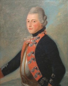 Důstojník hesenského pluku Erb Prinz, 1776