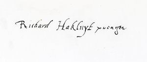 Podpis Richarda Hakluyta (asi 1552–1616) od Unbekannt Unbekannt