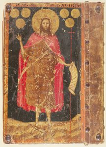 St. John the Baptist with Gold Florins, from the cover Constitutions and Statut of the Guild of Coiners, c.1380 od Unbekannt Unbekannt