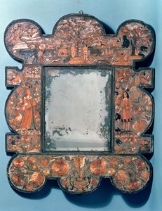 Rám zrcadla ze slámy, 1670-80